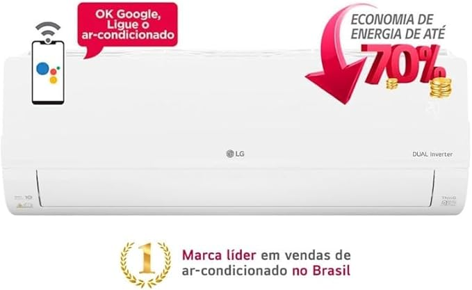Ar-condicionado Lg Dual Inverter Voice + IA 9000 Btus Frio Branco S3-q09aa31a - 220v