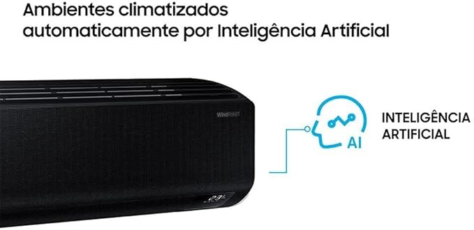 Ar-condicionado Split Inverter 24000 Btus Samsung Windfree Connect Black High Wall Quente e Frio Ar24csecabtnaz/ar24csecabtxaz 220v