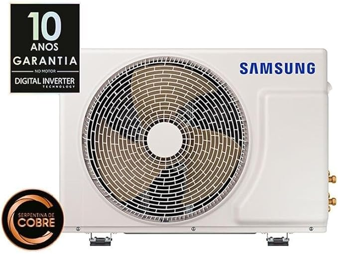 Ar-condicionado Split Inverter 24000 Btus Samsung Windfree Connect Black High Wall Quente e Frio Ar24csecabtnaz/ar24csecabtxaz 220v