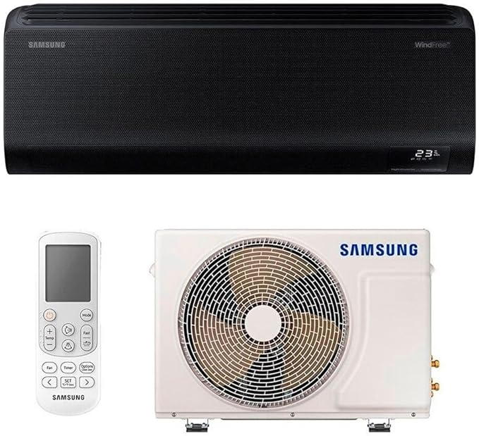 Ar-condicionado Split Inverter 24000 Btus Samsung Windfree Connect Black High Wall Quente e Frio Ar24csecabtnaz/ar24csecabtxaz 220v