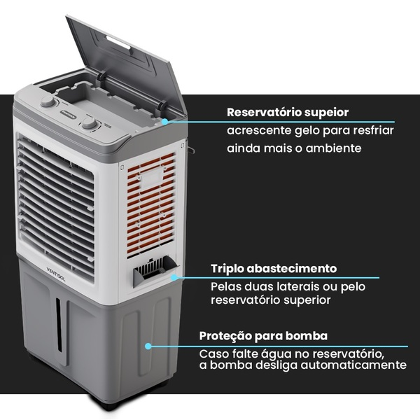 Climatizador de Ar Portátil Ventisol 60L 220V CLIN 60 - Frio Facil